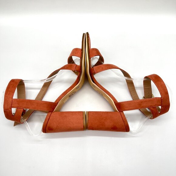 Chinese Laundry Womens Size 8.5 Microsuede Block Heels Dress‎ Sandals Shoes - Picture 8 of 13